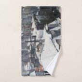 Gustave Caillebotte - Rooftops im Schnee Badhandtuch Set (Handtuch)
