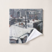 Gustave Caillebotte - Rooftops im Schnee Badhandtuch Set (Waschlappen)