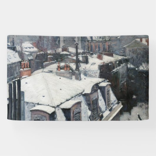 Gustave Caillebotte - Rooftops im Schnee Banner (Horizontal)
