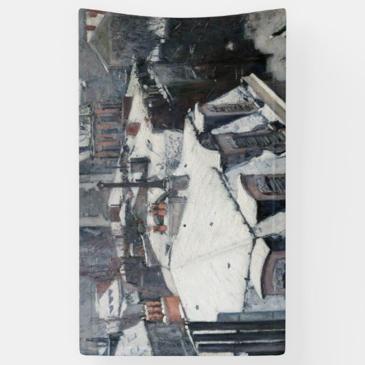 Gustave Caillebotte - Rooftops im Schnee Banner (Vertikal)
