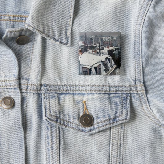 Gustave Caillebotte - Rooftops im Schnee Button (Beispiel)