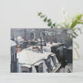 Gustave Caillebotte - Rooftops im Schnee Dankeskarte (Stehend Vorderseite)