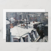 Gustave Caillebotte - Rooftops im Schnee Dankeskarte (Vorne/Hinten)
