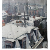 Gustave Caillebotte - Rooftops im Schnee Duschvorhang (Vorderseite)