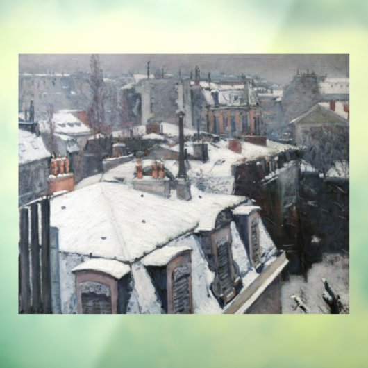 Gustave Caillebotte - Rooftops im Schnee Fensteraufkleber (Blatt 3)