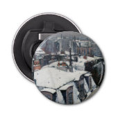 Gustave Caillebotte - Rooftops im Schnee Flaschenöffner (Vorderseite)