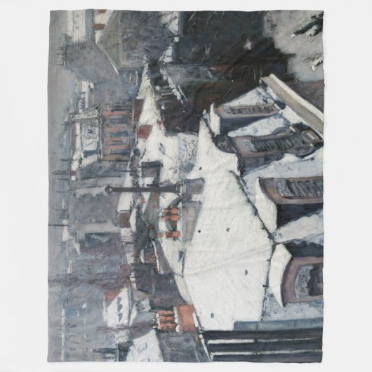 Gustave Caillebotte - Rooftops im Schnee Fleecedecke (Vorderseite)