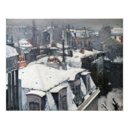 Gustave Caillebotte - Rooftops im Schnee Fotodruck