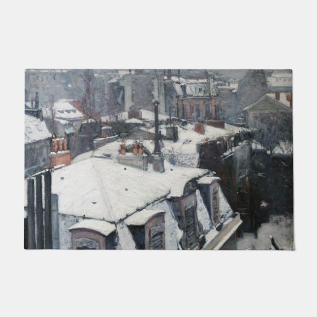 Gustave Caillebotte - Rooftops im Schnee Fußmatte (Vorderseite)