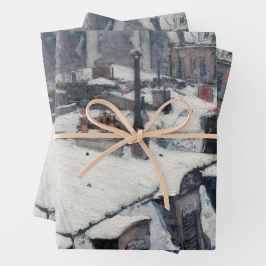 Gustave Caillebotte - Rooftops im Schnee Geschenkpapier Set (Beispiel)