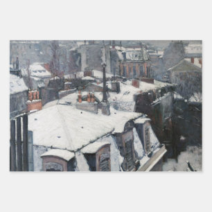 Gustave Caillebotte - Rooftops im Schnee Geschenkpapier Set
