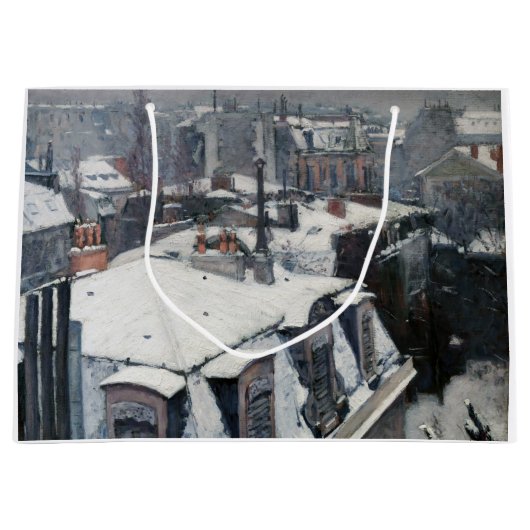 Gustave Caillebotte - Rooftops im Schnee Große Geschenktüte (Vorderseite)