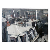 Gustave Caillebotte - Rooftops im Schnee Große Geschenktüte (Rückseite)