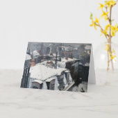 Gustave Caillebotte - Rooftops im Schnee Karte (Gelbe Blume)