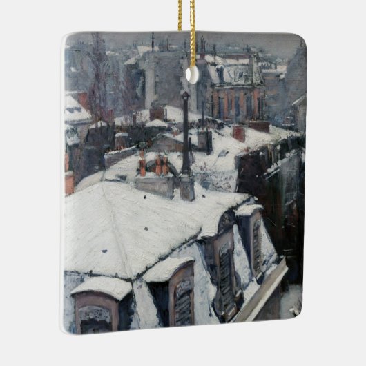 Gustave Caillebotte - Rooftops im Schnee Keramikornament (Rechts)