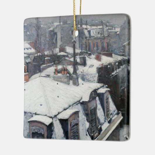 Gustave Caillebotte - Rooftops im Schnee Keramikornament (Links)
