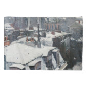 Gustave Caillebotte - Rooftops im Schnee Kissenbezug (Rückseite)