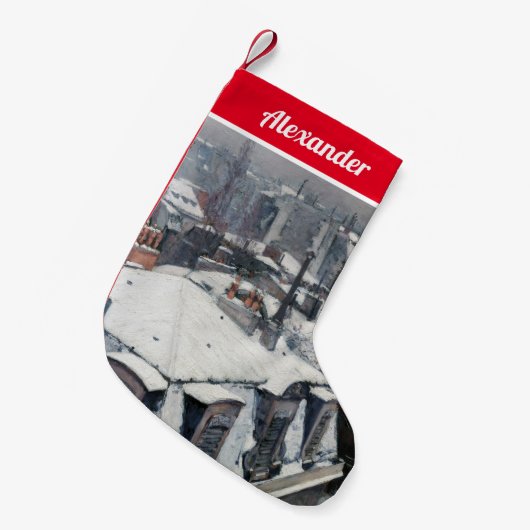 Gustave Caillebotte - Rooftops im Schnee Kleiner Weihnachtsstrumpf (Vorderansicht (hängend))