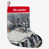 Gustave Caillebotte - Rooftops im Schnee Kleiner Weihnachtsstrumpf (Vorderseite)