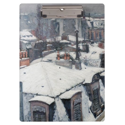Gustave Caillebotte - Rooftops im Schnee Klemmbrett (Vorderseite)