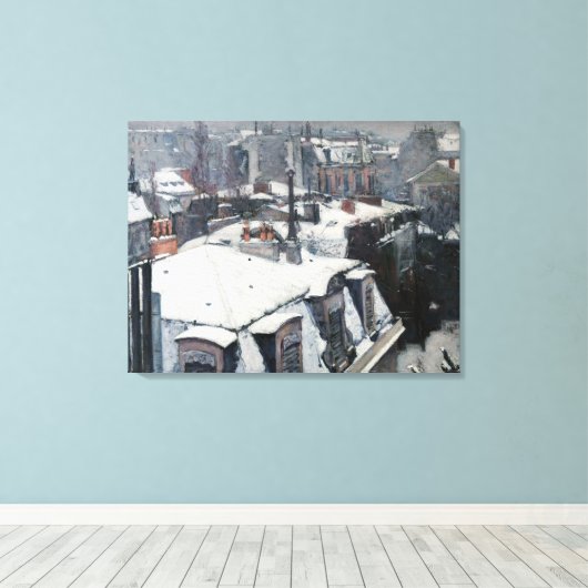Gustave Caillebotte - Rooftops im Schnee Leinwanddruck (Insitu (Holzboden))