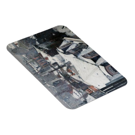 Gustave Caillebotte - Rooftops im Schnee Magnet (Rechte Seite)