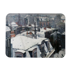Gustave Caillebotte - Rooftops im Schnee Magnet