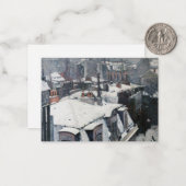 Gustave Caillebotte - Rooftops im Schnee Mitteilungskarte (Vorderseite/Rückseite Beispiel)