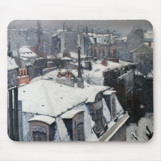 Gustave Caillebotte - Rooftops im Schnee Mousepad (Vorne)