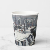 Gustave Caillebotte - Rooftops im Schnee Pappbecher (Rückseite)