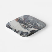 Gustave Caillebotte - Rooftops im Schnee Pappteller (Gewinkelt)