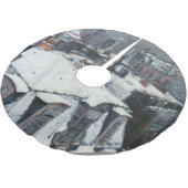 Gustave Caillebotte - Rooftops im Schnee Polyester Weihnachtsbaumdecke (Schrägansicht)