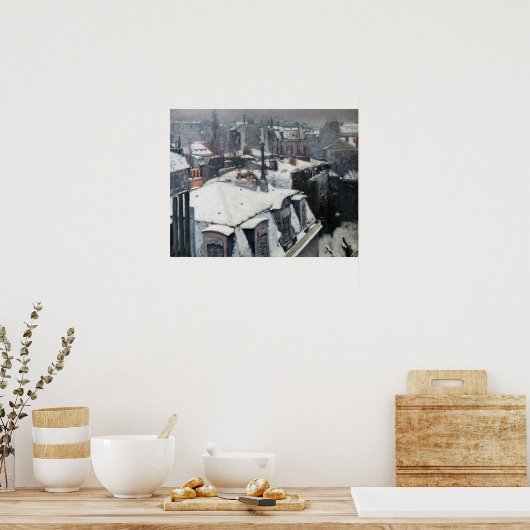 Gustave Caillebotte - Rooftops im Schnee Poster (Küche)