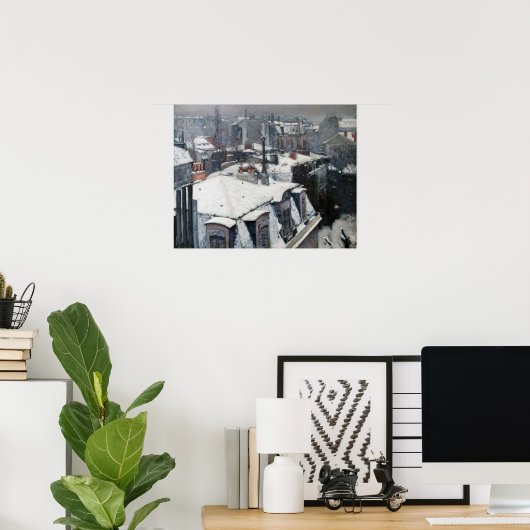 Gustave Caillebotte - Rooftops im Schnee Poster (Heimbüro)