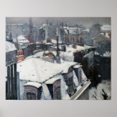 Gustave Caillebotte - Rooftops im Schnee Poster (Vorne)