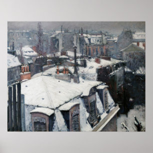 Gustave Caillebotte - Rooftops im Schnee Poster