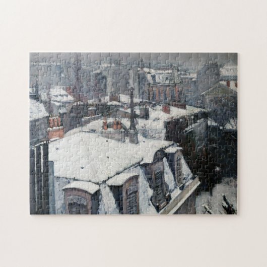 Gustave Caillebotte - Rooftops im Schnee Puzzle (Horizontal)