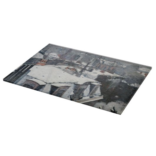 Gustave Caillebotte - Rooftops im Schnee Schneidebrett (Ecke)