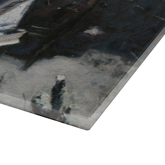 Gustave Caillebotte - Rooftops im Schnee Schneidebrett (Ecke)