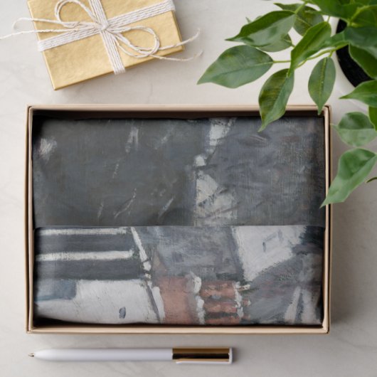 Gustave Caillebotte - Rooftops im Schnee Seidenpapier (Geschenk)