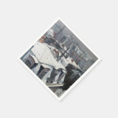 Gustave Caillebotte - Rooftops im Schnee Serviette (Ecke)