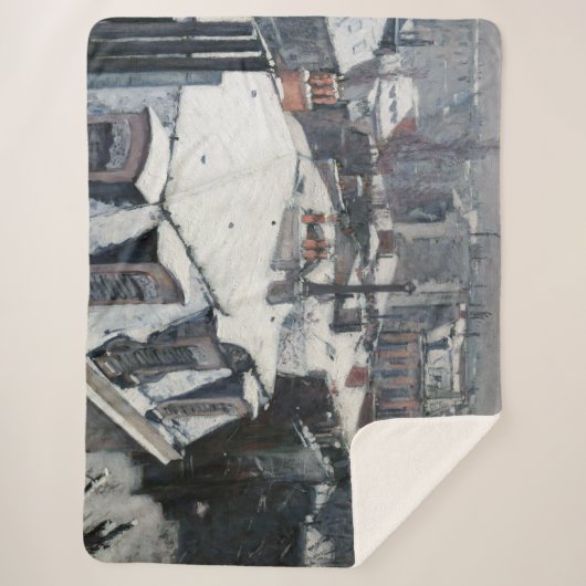 Gustave Caillebotte - Rooftops im Schnee Sherpadecke (Vorderseite)