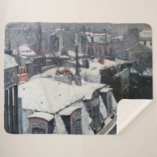Gustave Caillebotte - Rooftops im Schnee Sherpadecke (Vorderseite (Horizontal))