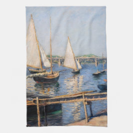 Gustave Caillebotte - Segelboote in Argenteuil Geschirrtuch