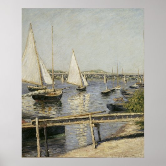 Gustave Caillebotte - Segelboote in Argenteuil Poster (Vorne)