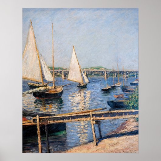 Gustave Caillebotte - Segelboote in Argenteuil Poster (Vorne)