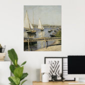 Gustave Caillebotte - Segelboote in Argenteuil Poster (Heimbüro)