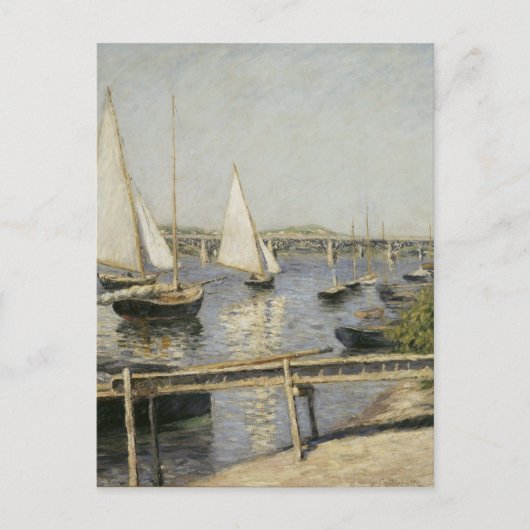 Gustave Caillebotte - Segelboote in Argenteuil Postkarte (Vorderseite)