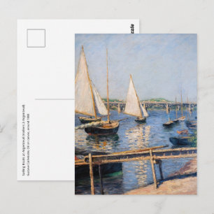Gustave Caillebotte - Segelboote in Argenteuil Postkarte
