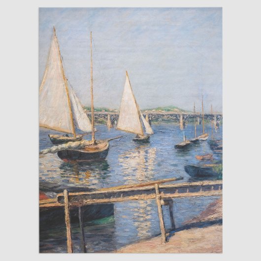 Gustave Caillebotte - Segelboote in Argenteuil Seidenpapier